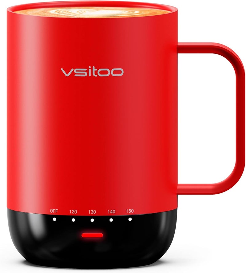 vsitoo S3 Pro 16oz Self Heating Coffee Mug Auto-Sense Heats to 120-150℉ | 2-4 Hour Battery, 5400mAh, IPX7 Waterproof, 316 SS, Rechargeable, Auto On, 1℉ Precision, Cordless, Gift for Women Men - Image 1
