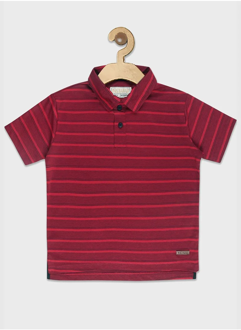 Instafab Striped Polo Tshirt