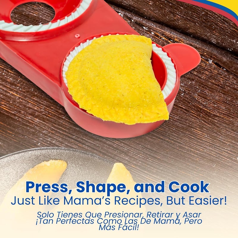 TRAITOOLS Molde para Empanadas with Double Size (4.3" & 3.25") – Molde Para Hacer Empanadas, Gorditas, Pastelitos, and More – Durable, Food-Safe, Easy-to-Clean Kitchen Tool - Image 4
