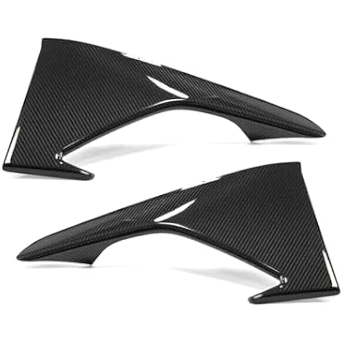 FINMOKAL 2Pcs Carbon Fiber Car Front Bumper Upper Air Vent Fang Cover Splitter Trim Compatible with BMW F87 M2 2016-2018 - Image 2