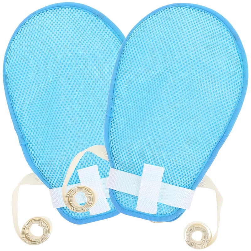 Fixing Glove with Strap for Elders 1 Pair Arm Constraint Hand Brace with Anti-scratch Board Tube Protection for Patients Fall Prevention - Image 1