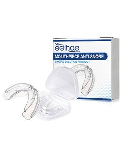 EELHOE EELHOE Anti-snoring Device Mouthpiece Mouth Guard, Upgraded Adjustable Mouth Type Silicone Anti Snoring Device Snoring Solution, Anti Grinding Braces Snoring Device (Clear)  - Image 1