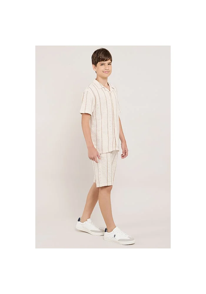 R&b Striped Shorts with Drawstring Waist