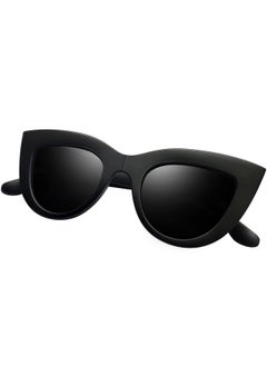 Joopin Polarized Black Cateye Sunglasses Oversized Retro Chunky Dark Cat Eye Sun Glasses Uv Protection  - Image 1