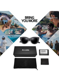 Joopin Polarized Black Cateye Sunglasses Oversized Retro Chunky Dark Cat Eye Sun Glasses Uv Protection  - Image 5