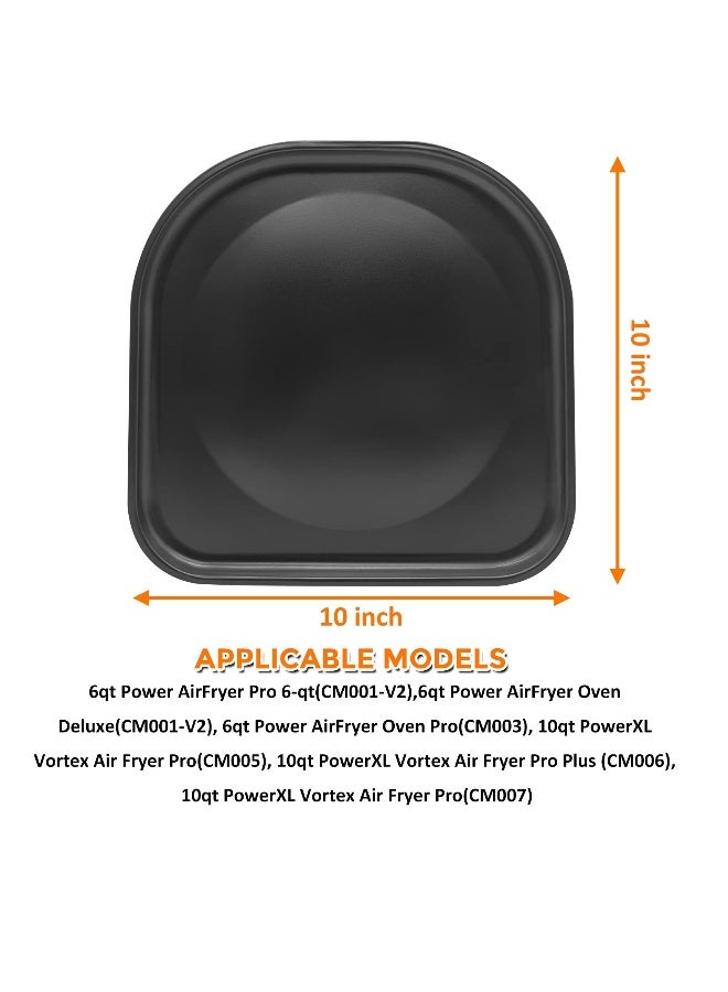 Premium Nonstick Air Fryer Drip Pan Set for PowerXL Vortex 6QT 10QT, 2 Pack Dishwasher Safe Replacement Trays  - Image 5