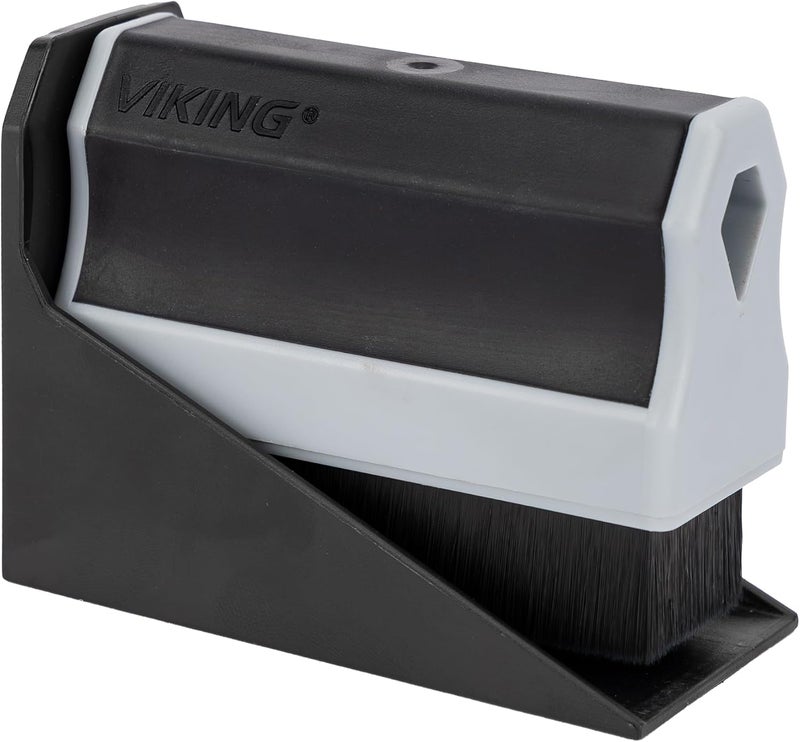 Viking Tire Shine Applicator Brush, Automotive Tire Dressing Applicator Brush, Storage Stand Included for Car Detailing and Car Wash Kit, Black, 3.1 Inch Bristle Deck - Image 1