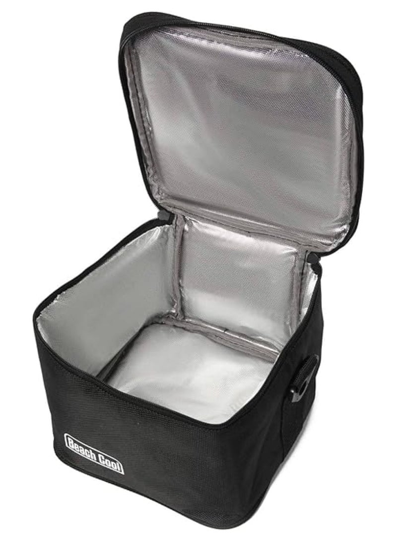 بيتش كول شنطة حفظ الطعام ساخن و بارد للرحلات والعمل- مبطنه وخامه عالية الجوده مع حزام لسهولة الحمل قابل للتعديل -(5لتر) -لون أزرق - Image 2