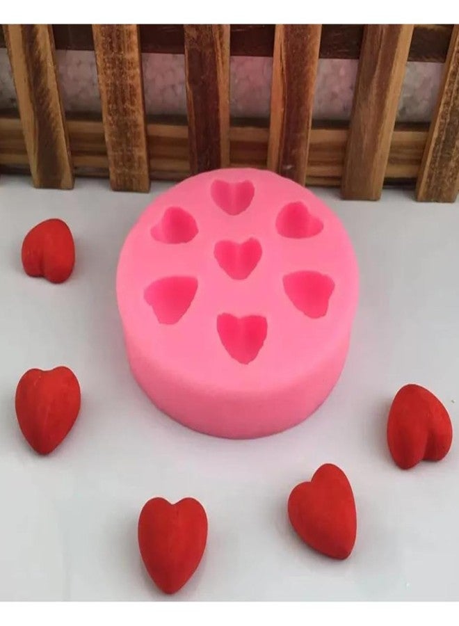 Skytail 7 Cavity Silicone Heart Fondant Mould for DIY Baking Chocolate Candy Cake Decorations Cupcake Topper Sugarcraft Gumpaste Gummy Jelly Ice Cube Cookie Clay Candle Wax Melts Soap Resin Craft Mold - Image 4