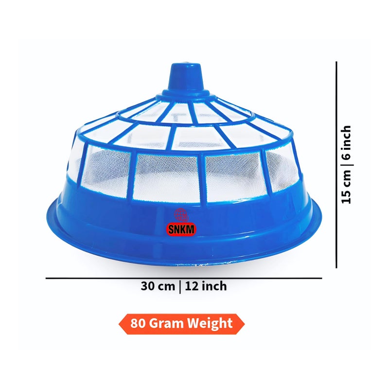 SNKM SNKM Food Cover Net Plastic Dome Big Size Round Net Kitchen Table | Flies Mosquitoes Insect Proof Dining Tables Covers | Fruits, Vegetable, Rice Cover (Large, 30cm/12In Multicolor, Combo Pack of 6)  - Image 3