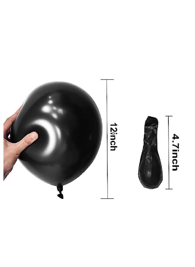 بوكسوودس 100 قطعة من بالونات اللاتكس السوداء - Image 2