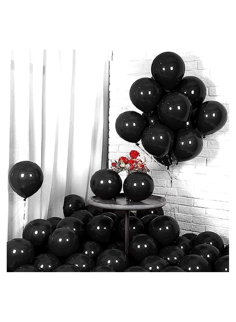 بوكسوودس 100 قطعة من بالونات اللاتكس السوداء - Image 5