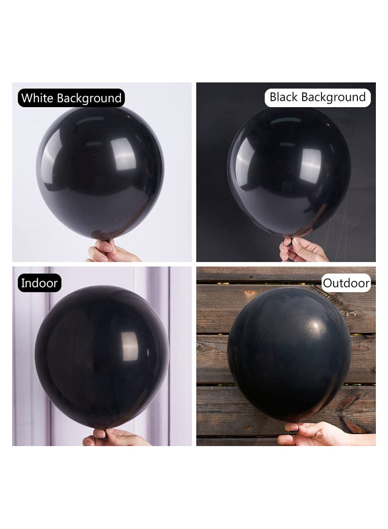 بوكسوودس 100 قطعة من بالونات اللاتكس السوداء - Image 4