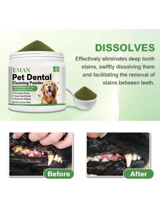 إيمان مسحوق تنظيف أسنان الكلاب من إيمان - مسحوق أسنان للكلاب، معطر لأنفاس الكلاب - يستهدف الجير، ويقلل من البلاك ورائحة الفم الكريهة - مناسب للكلاب الصغيرة والمتوسطة والكبيرة (120 جرام) - Image 4