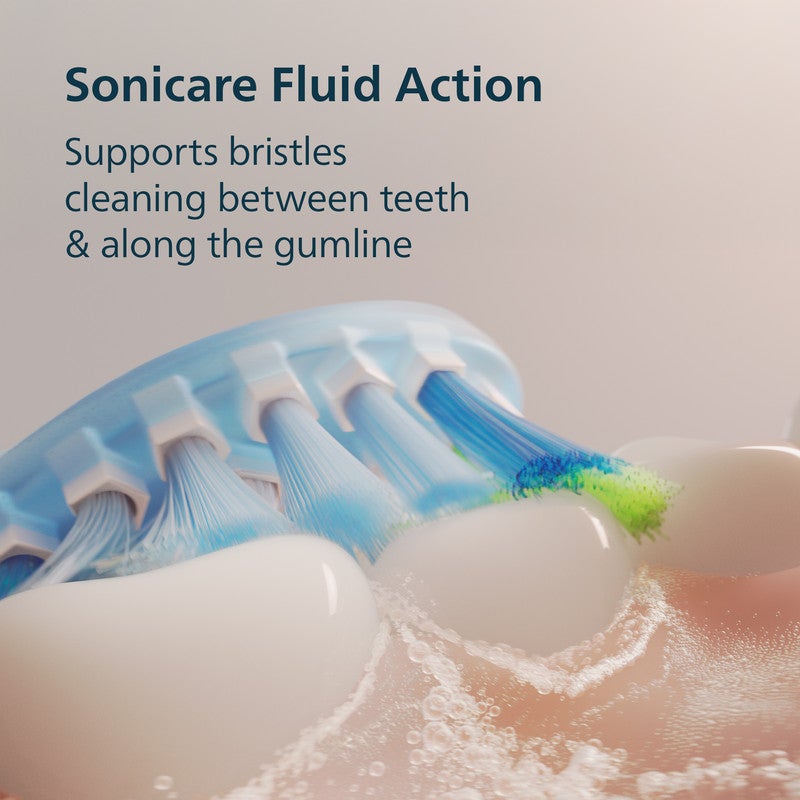 PHILIPS SONICARE 5300 Series Electric Toothbrush - Next-Generation Sonicare Technology, Pressure Sensor, 2 Intensity Settings, SmarTimer, BrushPacer,  21-day Runtime, White, Model HX7108/05, UAE Certified - Image 4