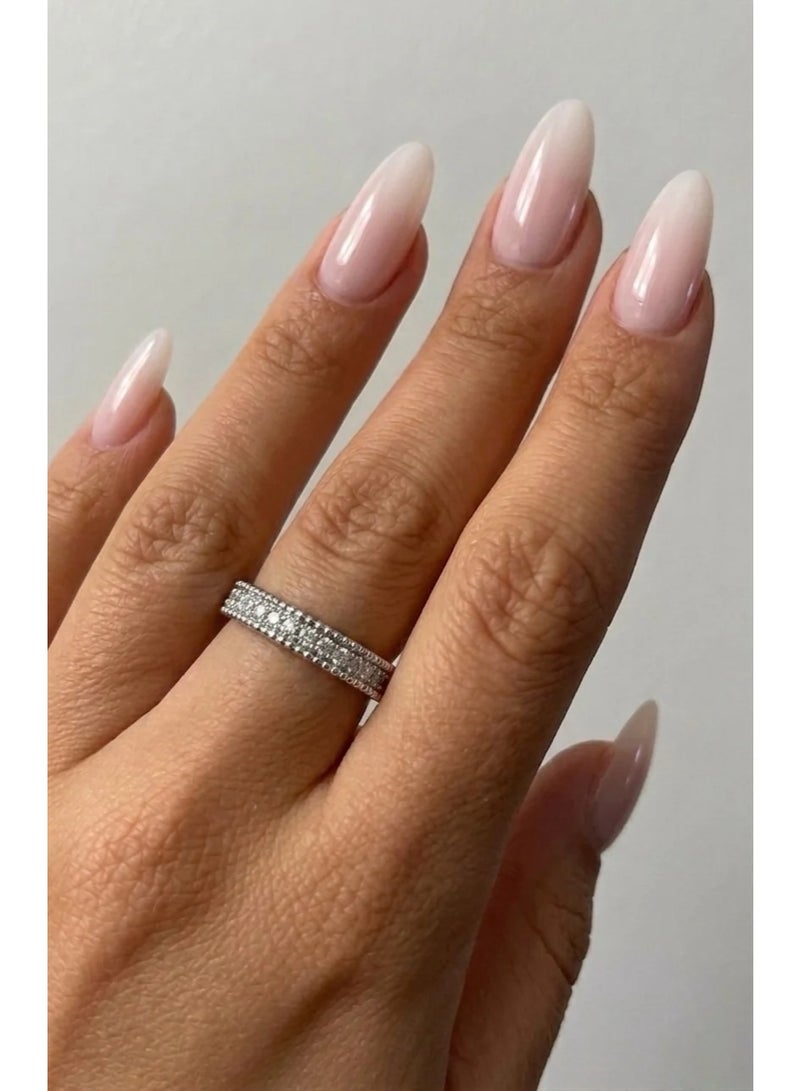 triple crystal ring (gold plated)