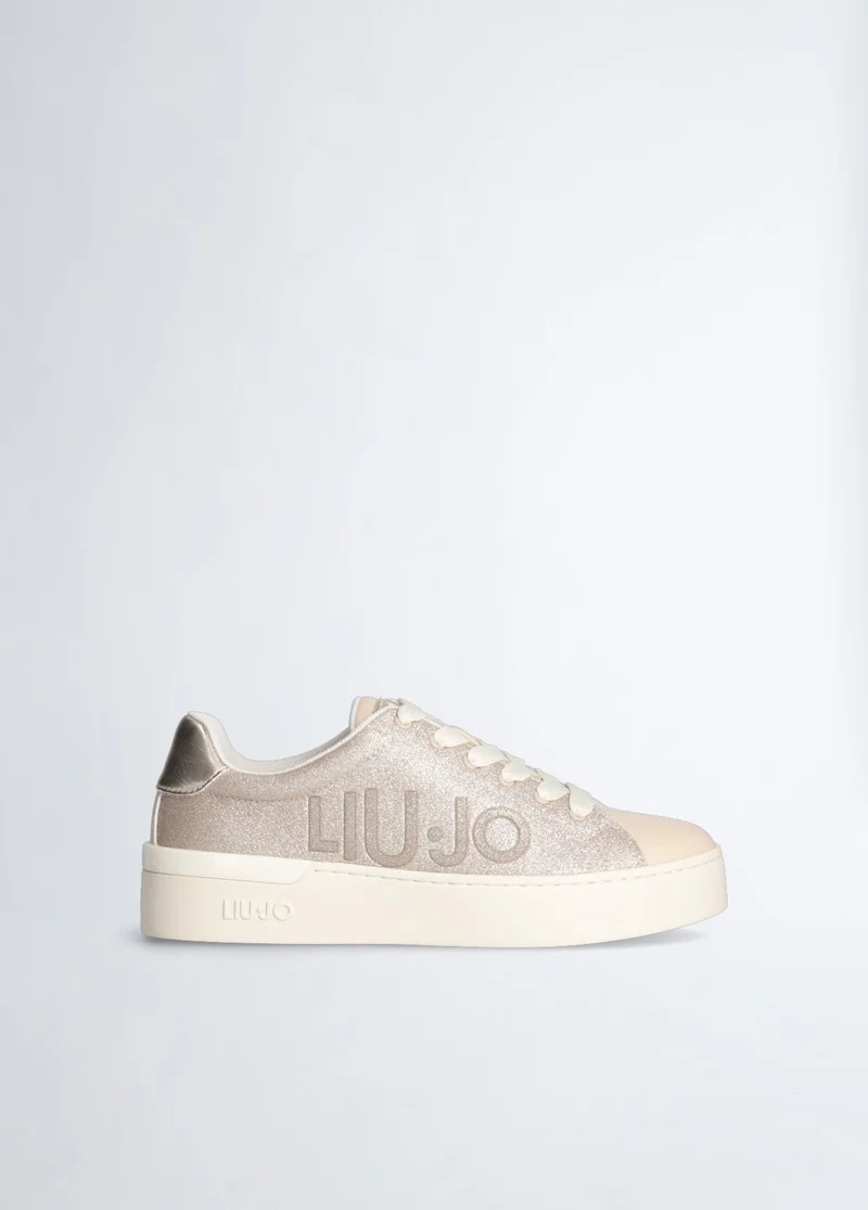 Liu Jo Glitter sneakers with maxi logo