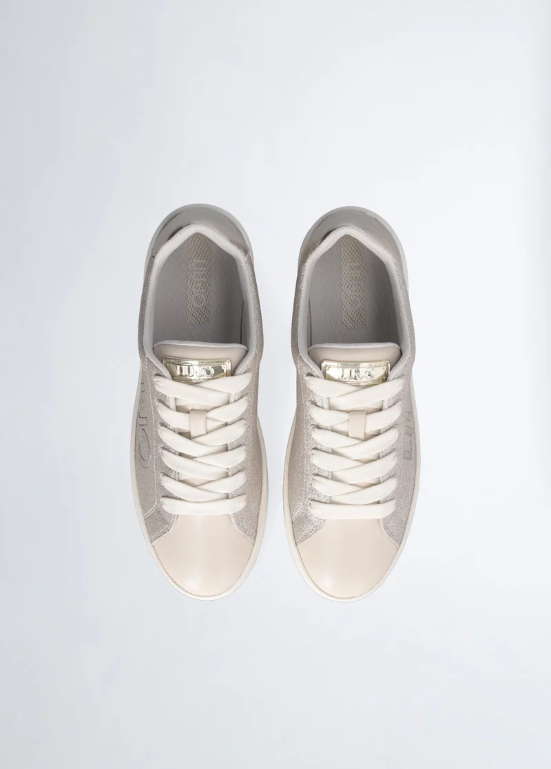 Liu Jo Glitter sneakers with maxi logo