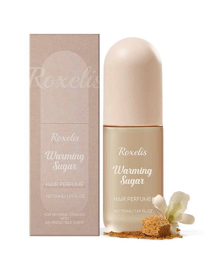 Roxelis Warming Sugar Hair Perfume For Women, Clean, Deodorizing And Patented Odor-Eliminating Technology, Body Mist, Freshen Hair, Body And Pillows, Sweet Citrus And Warm Vanilla Scent, 50ML - Image 1