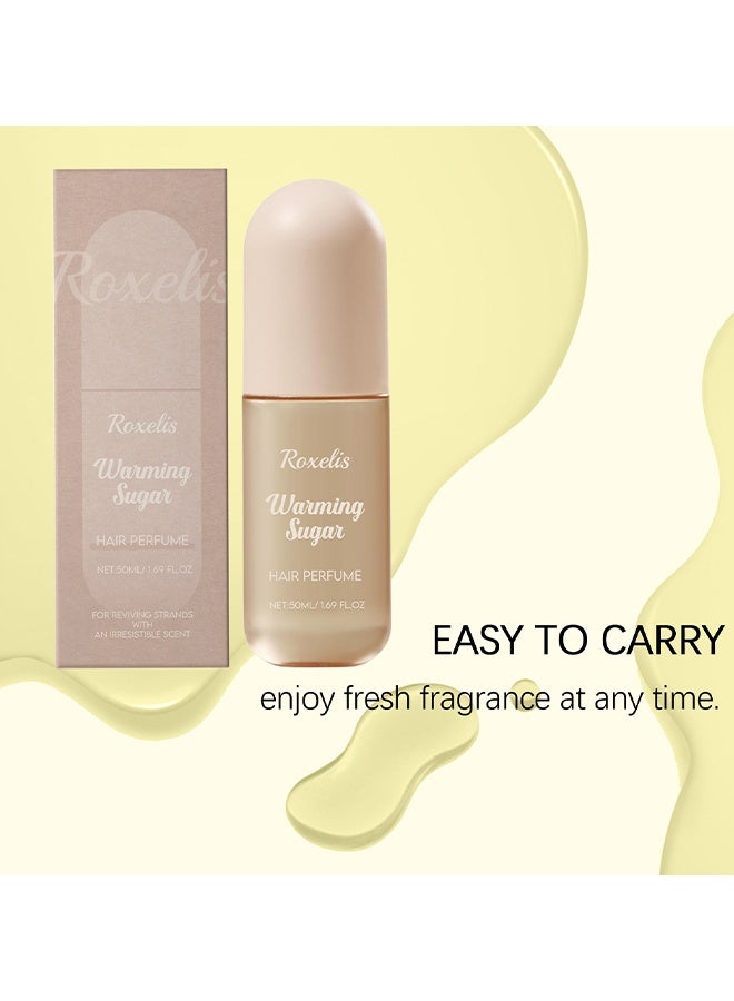 Roxelis Warming Sugar Hair Perfume For Women, Clean, Deodorizing And Patented Odor-Eliminating Technology, Body Mist, Freshen Hair, Body And Pillows, Sweet Citrus And Warm Vanilla Scent, 50ML - Image 5