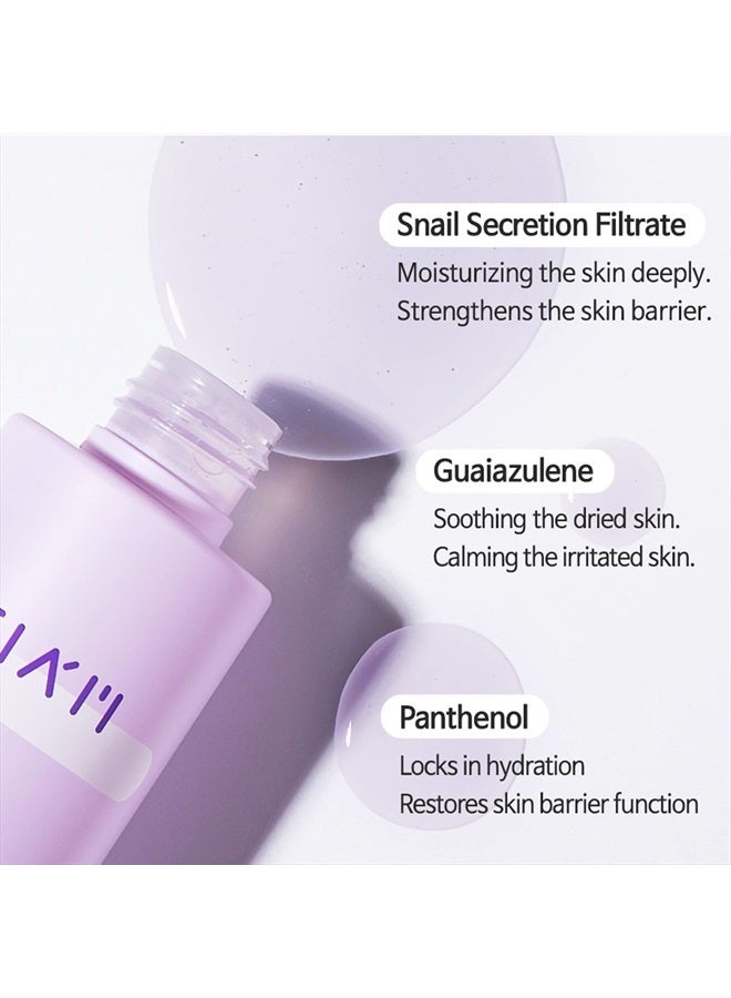 TIA'M خلاصة ماء الحلزون والأزولين من TIAM، خلاصة الحلزون، خلاصة الحلزون، تونر مرطب للوجه مع فلتر إفراز الحلزون، إصلاح البشرة التالفة، مخاط الحلزون، 6.1 أونصة سائلة - Image 2