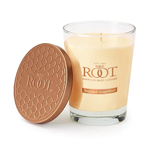 Root Candles Scented Candles Honeycomb Beeswax Blend Premium Handcrafted Candle, Large Veriglass, Sugared Grapefruit - Image 5