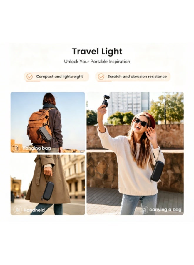 Carrying Bag for DJI Osmo Pocket 4, PU-Leather Portable Storage Protective Carry Case for DJI Osmo Pocket 4 Creator Combo Accessories - Image 3