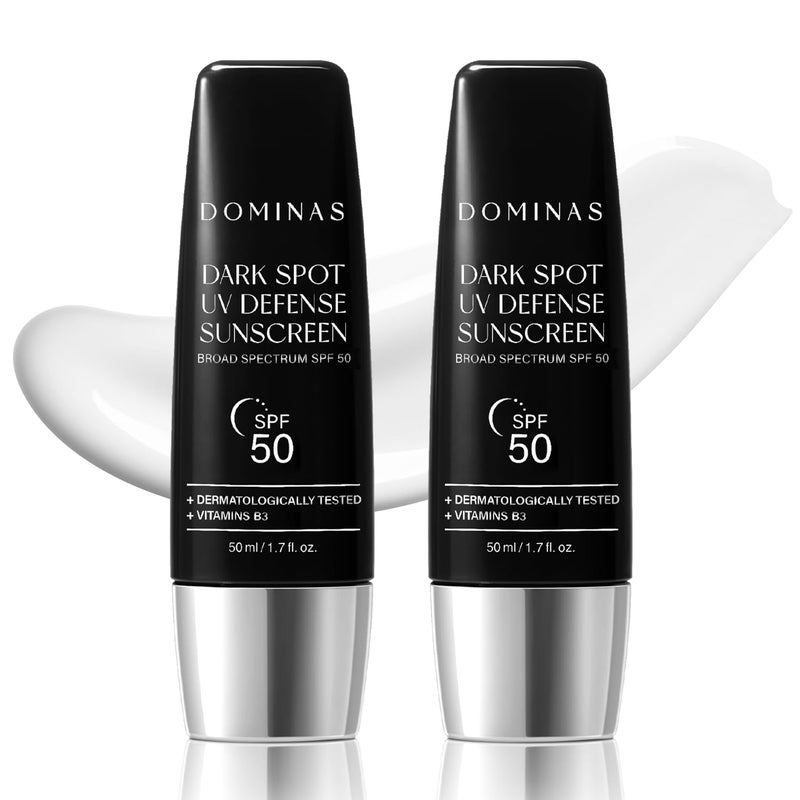 DOMINAS Dark Spot Tinted Sunscreen SPF 50 - Broad Spectrum UV Defense & Tone Correction with Panthenol, Lightweight, Non-Sticky, Hydrating Formula, Soothing & Glow, Korean Skincare, 1.69 fl oz - Image 1