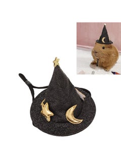 Zerodis Zerodis Hamster Hat, Small Pet Halloween Costume Guinea Pig Wizard Hat Lizard Witch Head Accessories Hamster for Hedgehog Chinchilla Ferret (Black)  - Image 3
