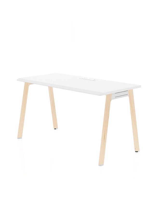 Neo Front Powder Coated Single Seater Office Desk – Sleek White Rectangular Computer & Study Table, Ideal for Home Office, Durable Design, Compact & Stylish Workspace Solution XPFN-DBT12-1.2m, - Image 1