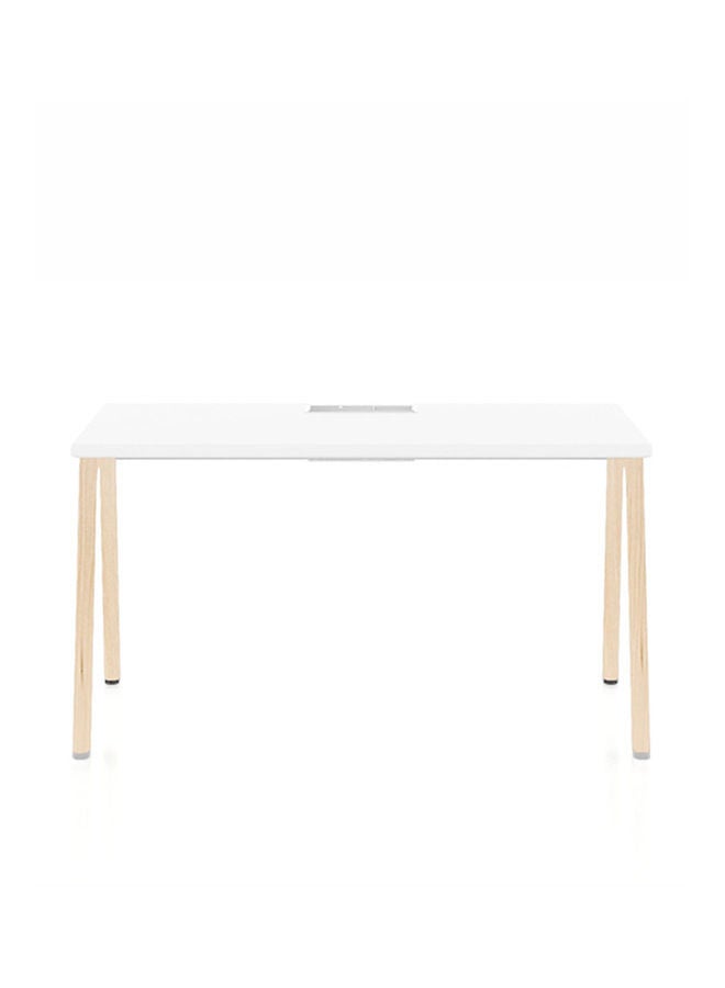 Neo Front Powder Coated Single Seater Office Desk – Sleek White Rectangular Computer & Study Table, Ideal for Home Office, Durable Design, Compact & Stylish Workspace Solution XPFN-DBT12-1.2m, - Image 2