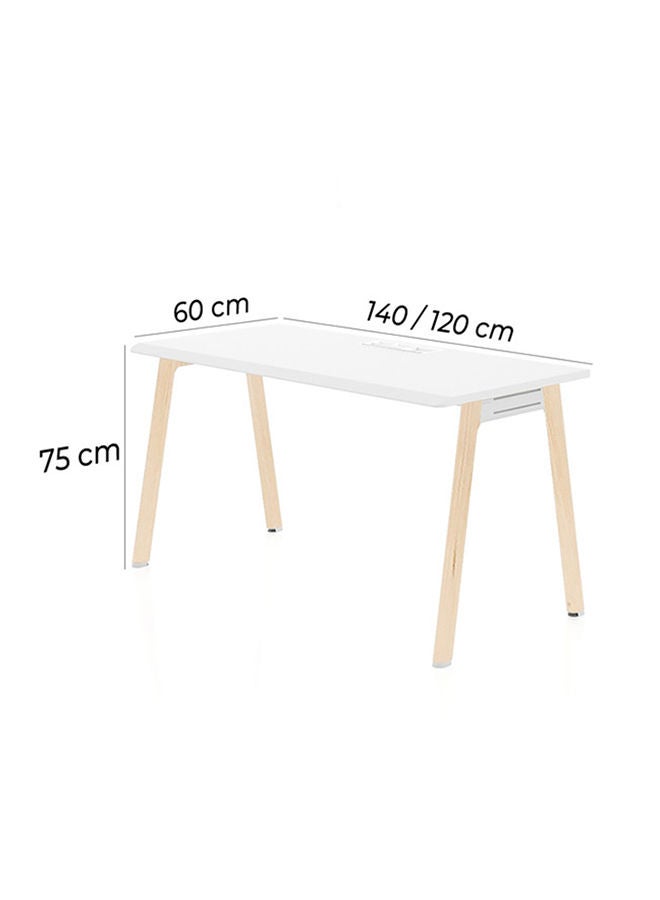 Neo Front Powder Coated Single Seater Office Desk – Sleek White Rectangular Computer & Study Table, Ideal for Home Office, Durable Design, Compact & Stylish Workspace Solution XPFN-DBT12-1.2m, - Image 3