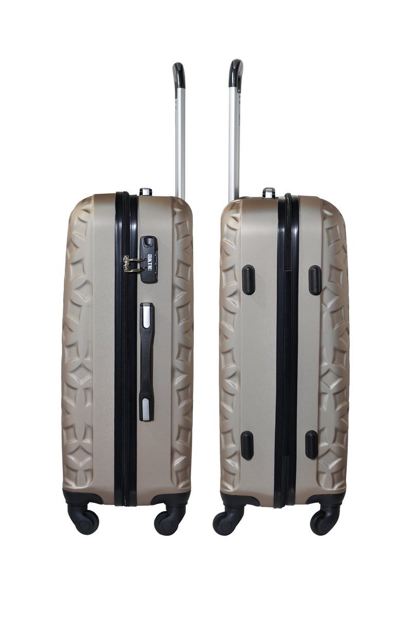 KTMC ABS Luggage 24 inches Checked Suitcases, KTMC-9191 Champagne - Image 3