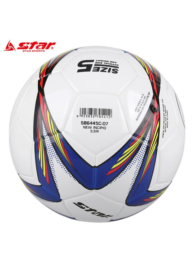 Star Soccer Ball, Size 5, Youth Soft Leather, Heat-molded, Training Standard Ball, Sb6445c-07