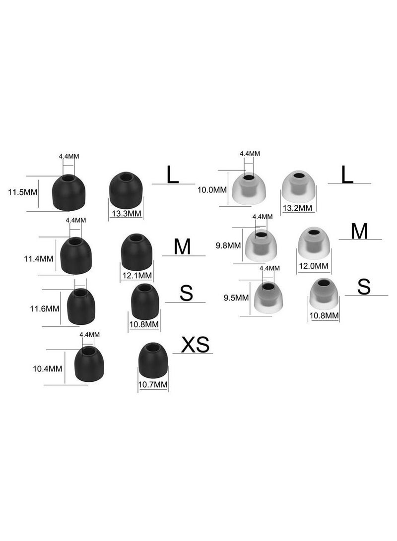 7 Pairs Silicone Earbuds Ear Tips compatible with Sony WF-1000XM3 In-Ear Earphone Cover Eartips Replacement Ear Pads-Black  - Image 3