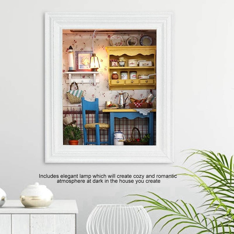 كلاراكو مجموعة تصميم إطار الصورة لبيت الدمية بنفسك مع أثاث وهدايا عيد الميلاد وديكور المنزل - Image 5