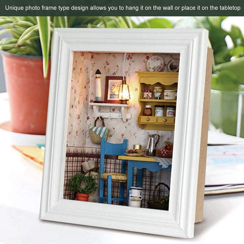 كلاراكو مجموعة تصميم إطار الصورة لبيت الدمية بنفسك مع أثاث وهدايا عيد الميلاد وديكور المنزل - Image 4