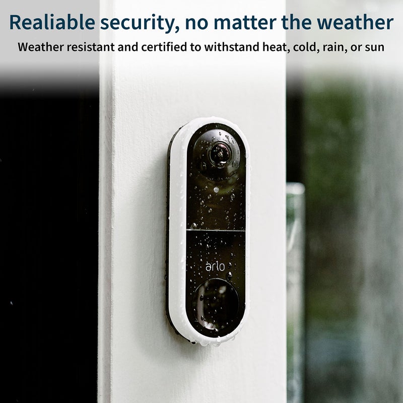 Arlo Essential Wired Video Doorbell - HD Video, 180Â° View, Night Vision, 2 Way Audio, Black - AVD1001B - Image 2
