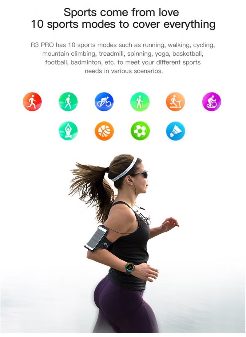 French Connection Full Round Touch Screen Smartwatch with Mesh Band-Bluetooth-Sport Modes-Heart Rate Monitor-Multiple Watch Faces - R3-C Pro - Image 3