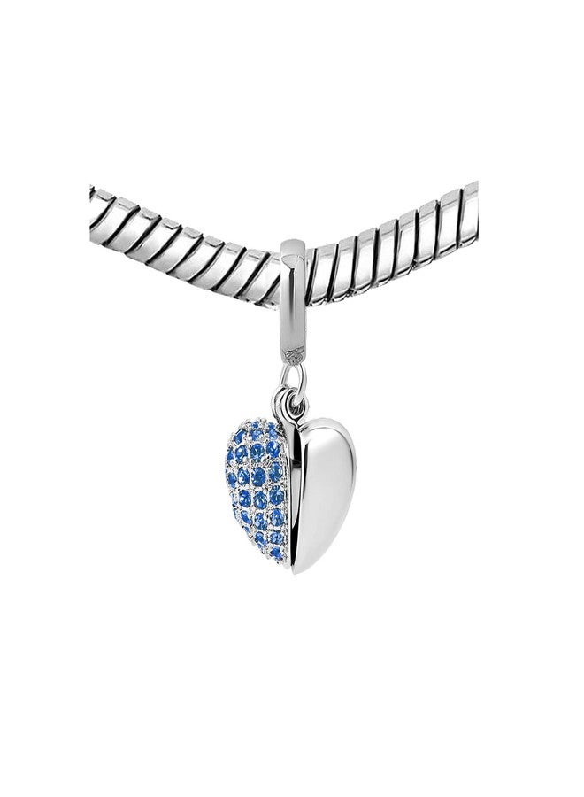KunBead Auntie Aunt Love Heart Birthstone Crystal Dangle Charms Compatible with Pandora Bracelet Necklace Birthday Jewelry Gifts for Women - Image 4