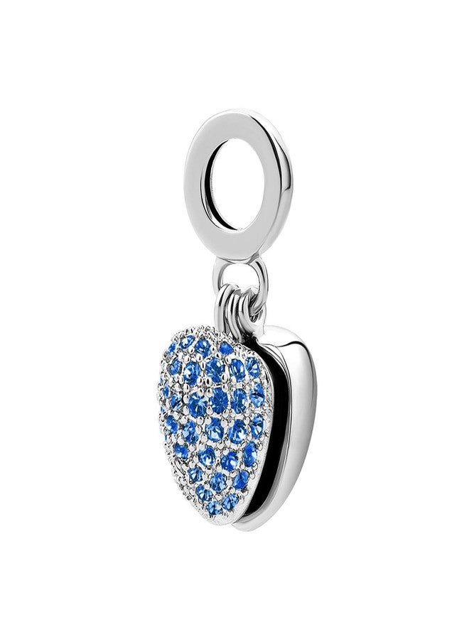 KunBead Auntie Aunt Love Heart Birthstone Crystal Dangle Charms Compatible with Pandora Bracelet Necklace Birthday Jewelry Gifts for Women - Image 2