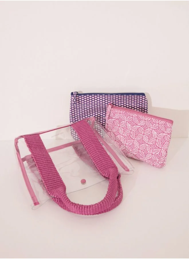 women'secret Pack of multicoloured print toiletry bags