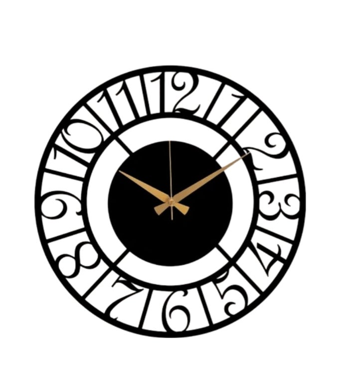 MATERIAL METAL WALL CLOCK BIG SIZE WALL CLOCK MODERN CLOCKS FOR LIVING ROOM STYLISH WALL CLOCKS FOR HOME ANTIQUE BIG SIZE MODERN WALL WATCH FOR HOME DECORBLACK40 CM DA130
