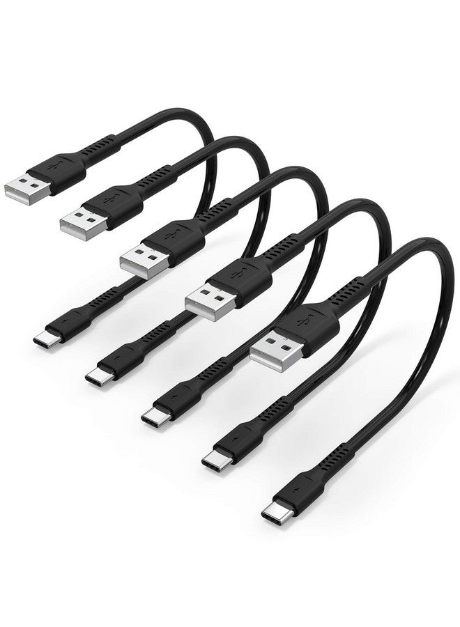 Umefly 6 Inch Short Fast Charging Cord 5 Pack Durable Usb A To Usb Type C 3A Cable For Charging Station Compatible With Samsung Galaxy Note 9 10 S10 S20 S30 Oneplus 7T 8T Lg V30 V40  - Image 1