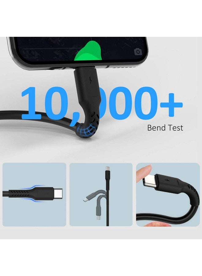 Umefly 6 Inch Short Fast Charging Cord 5 Pack Durable Usb A To Usb Type C 3A Cable For Charging Station Compatible With Samsung Galaxy Note 9 10 S10 S20 S30 Oneplus 7T 8T Lg V30 V40  - Image 4
