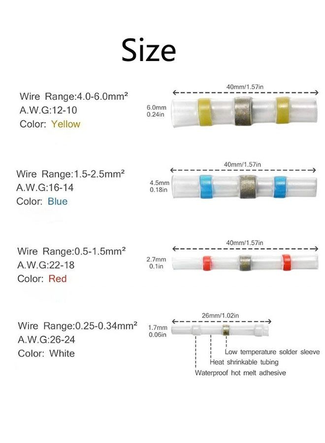 Ant 300-Piece Water Proof Shockproof Heat Shrink Tubing, Electrical Wire Cable Wrap Assortment Electric Insulation Heat Shrink Tube Kit with Box, Industrial Heat-Shrink Tubing(5Colors)  - Image 2