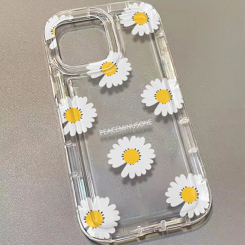 Flower Airbag Shell For Apple 15 Phone Case 13/12/14Promax All-Inclusive Cartoon Transparent 11 Tide Xrxs - Image 5