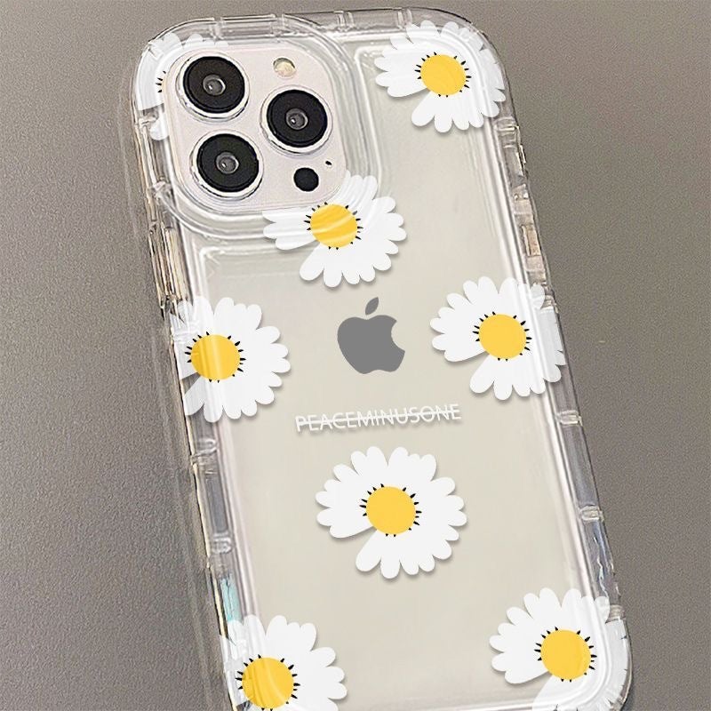 Flower Airbag Shell For Apple 15 Phone Case 13/12/14Promax All-Inclusive Cartoon Transparent 11 Tide Xrxs - Image 4