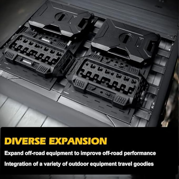 rayihni حامل سقف عالمي مع لوحة مدمجة بتصميم مولي، لوحة حامل سقف من الألمنيوم، متوافقة مع معظم أنظمة حوامل السقف - Image 3