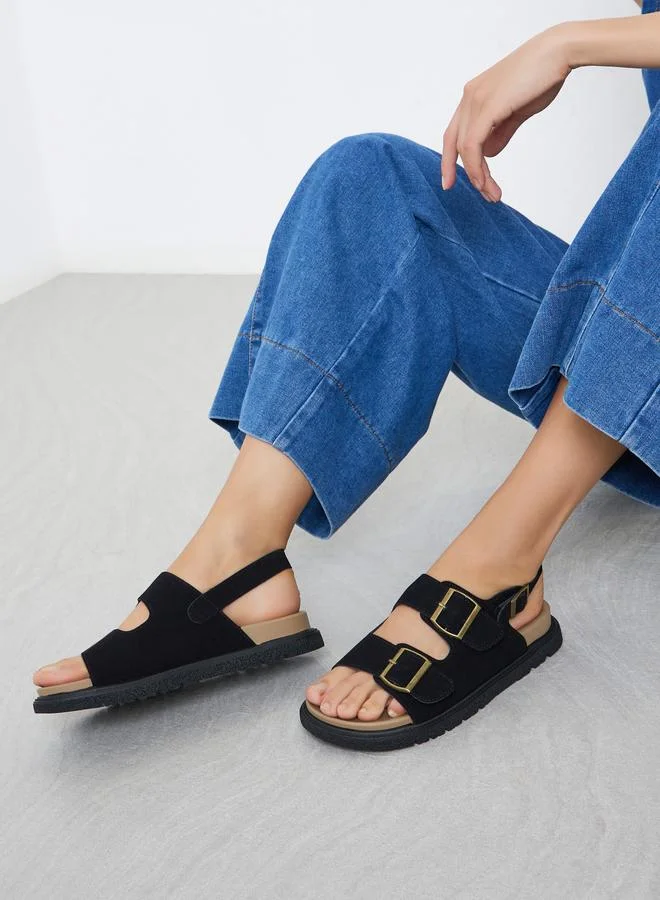 Styli Styli Double Buckle Detail Sandals